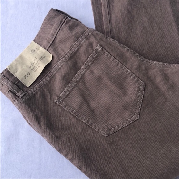 🆕🌻 Loft Boyfriend Jean Button Fly Tan Denim - Picture 6 of 9